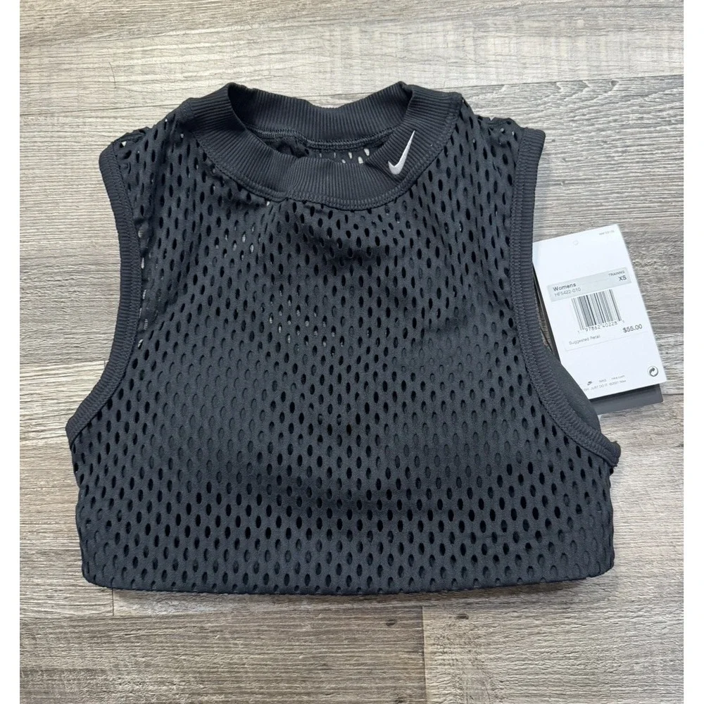 Nike Team Indy Net Padded Sports Bra Women's XS Black DJ8523-010
